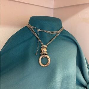 Statement Silver Pendant Necklace